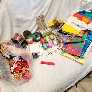 Large Lot of Bows/Ribbon/Bags/Boxes